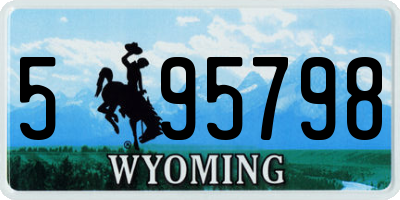 WY license plate 595798