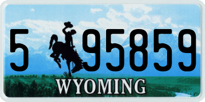 WY license plate 595859