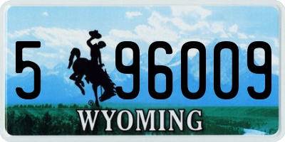 WY license plate 596009