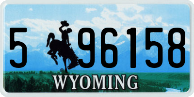 WY license plate 596158