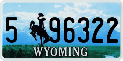 WY license plate 596322