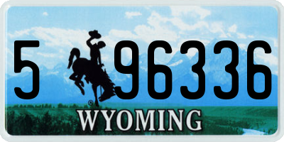 WY license plate 596336