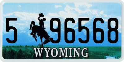 WY license plate 596568