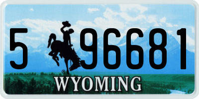 WY license plate 596681