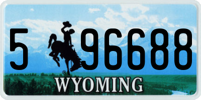 WY license plate 596688