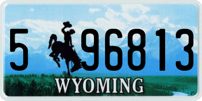 WY license plate 596813