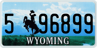 WY license plate 596899
