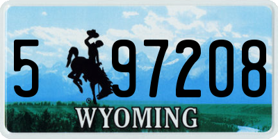 WY license plate 597208