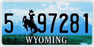 WY license plate 597281