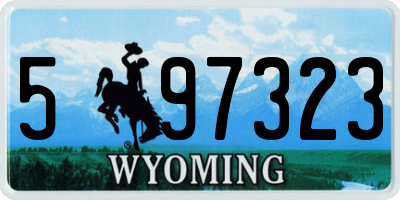WY license plate 597323