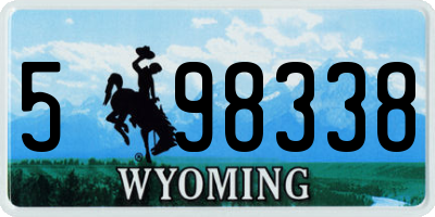 WY license plate 598338