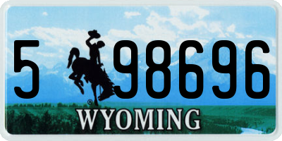 WY license plate 598696