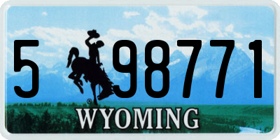 WY license plate 598771