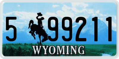 WY license plate 599211