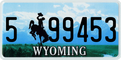 WY license plate 599453