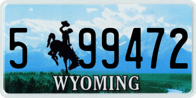 WY license plate 599472