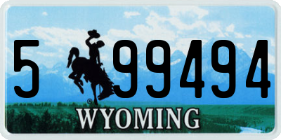 WY license plate 599494