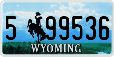 WY license plate 599536