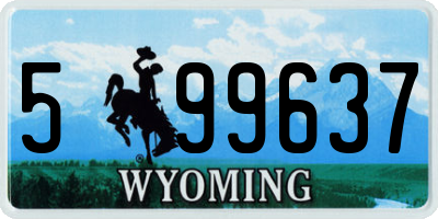WY license plate 599637