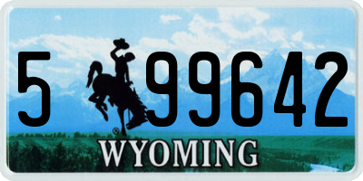 WY license plate 599642