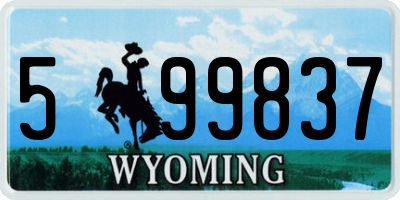 WY license plate 599837