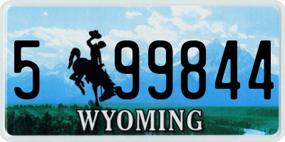 WY license plate 599844