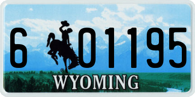 WY license plate 601195