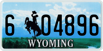 WY license plate 604896