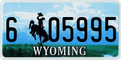 WY license plate 605995