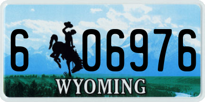 WY license plate 606976