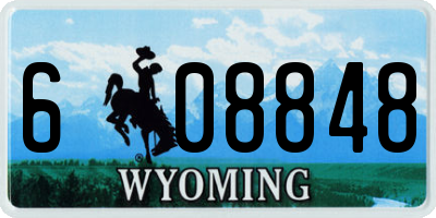 WY license plate 608848