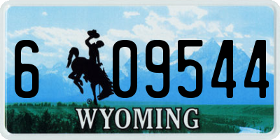 WY license plate 609544