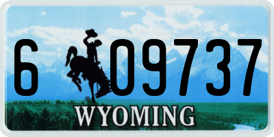 WY license plate 609737