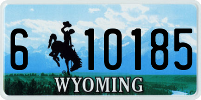 WY license plate 610185