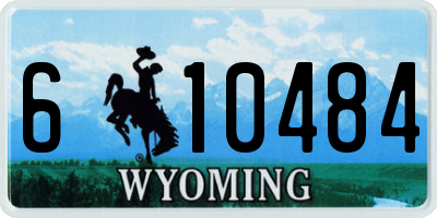 WY license plate 610484