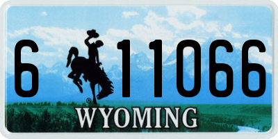WY license plate 611066