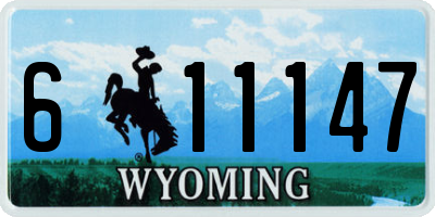 WY license plate 611147