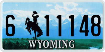 WY license plate 611148