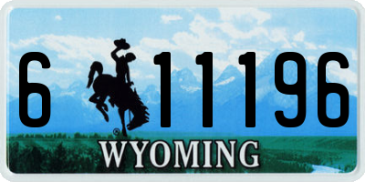 WY license plate 611196