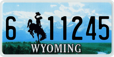 WY license plate 611245