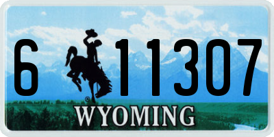 WY license plate 611307