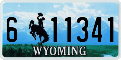 WY license plate 611341