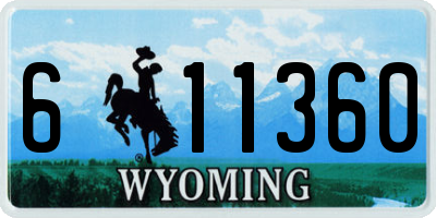 WY license plate 611360