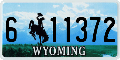 WY license plate 611372