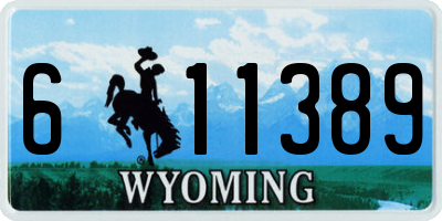 WY license plate 611389