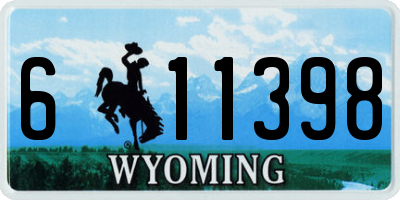 WY license plate 611398