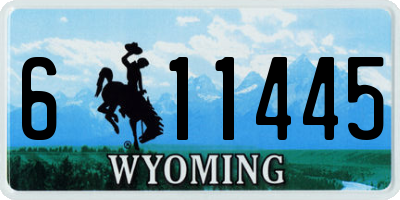 WY license plate 611445