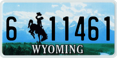 WY license plate 611461