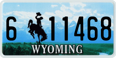 WY license plate 611468