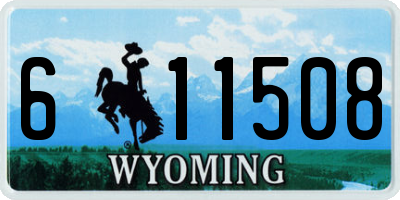 WY license plate 611508